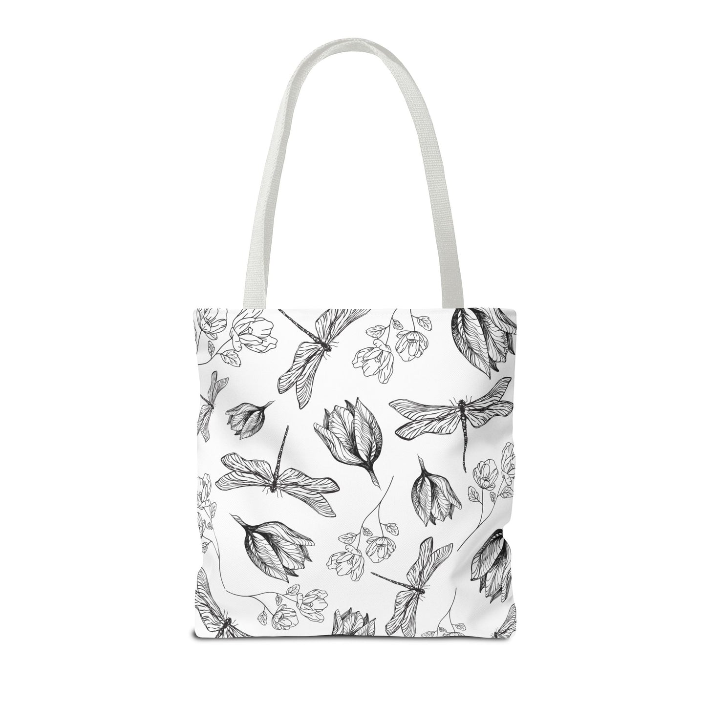 Dragonfly Floral Tote Bag