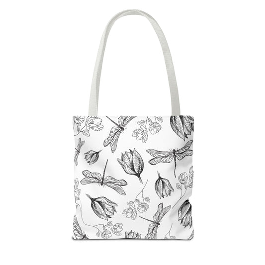 Dragonfly Floral Tote Bag