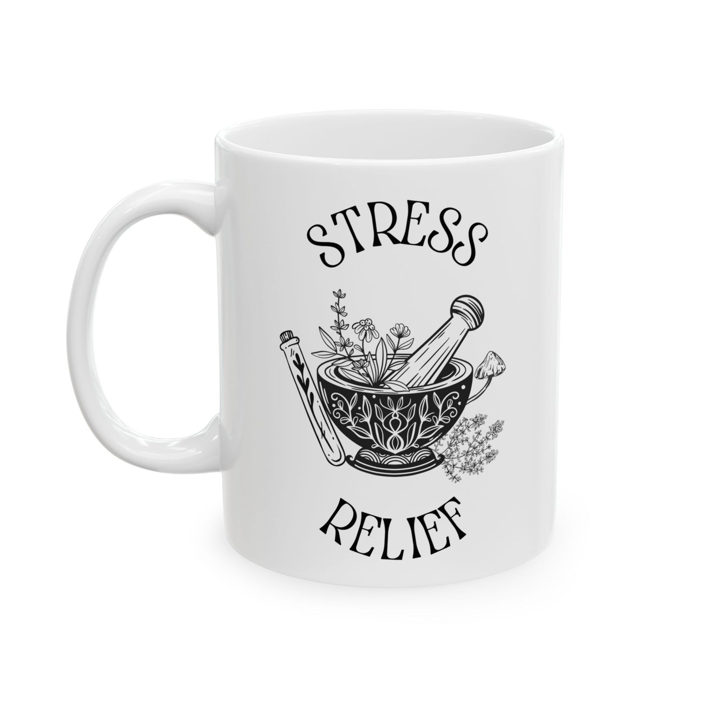 Stress Relief Ceramic Mug, (11oz, 15oz)