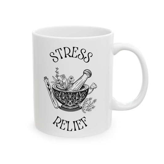 Stress Relief Ceramic Mug, (11oz, 15oz)