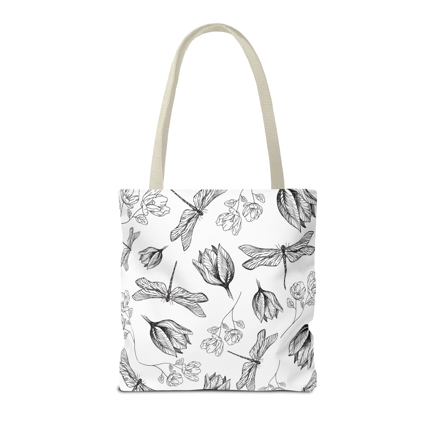 Dragonfly Floral Tote Bag