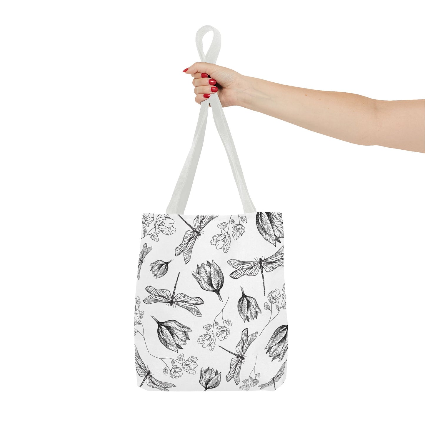 Dragonfly Floral Tote Bag