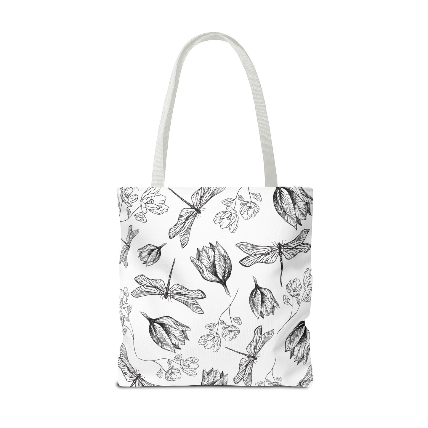 Dragonfly Floral Tote Bag