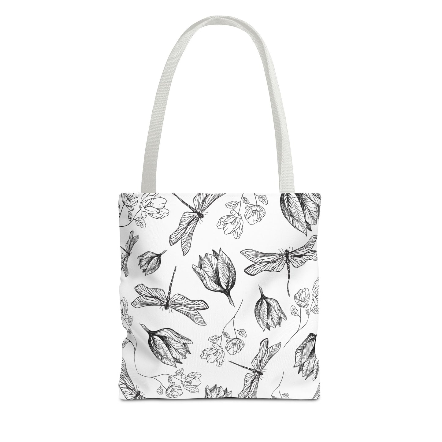 Dragonfly Floral Tote Bag