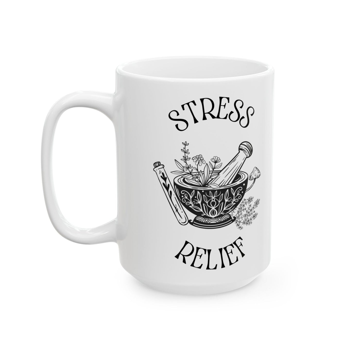 Stress Relief Ceramic Mug, (11oz, 15oz)