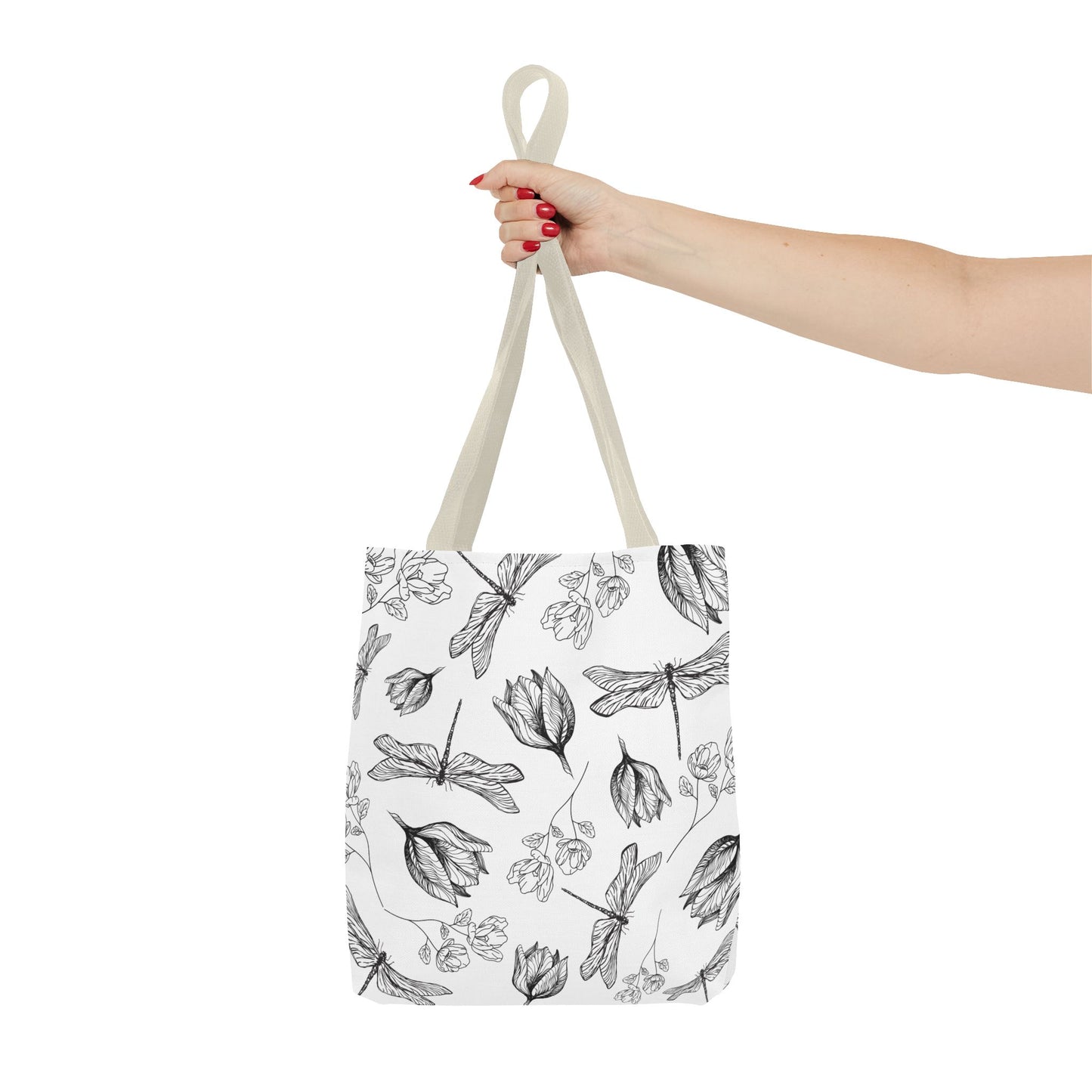 Dragonfly Floral Tote Bag