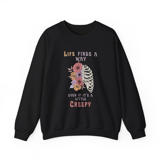 Life Finds a Way Even If It's A Little Creepy Unisex Heavy Blend™ Crewneck Sweatshirt