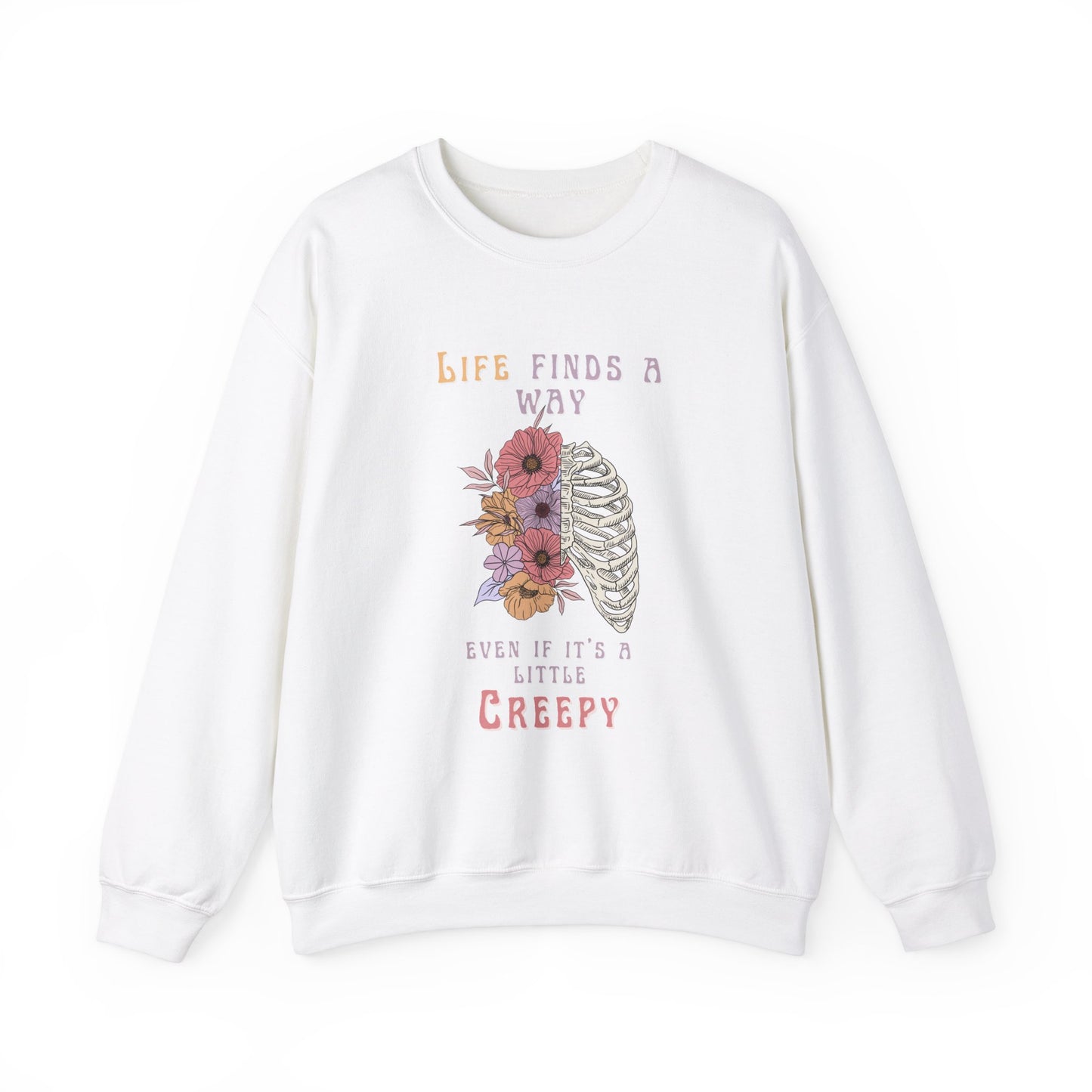 Life Finds a Way Even If It's A Little Creepy Unisex Heavy Blend™ Crewneck Sweatshirt