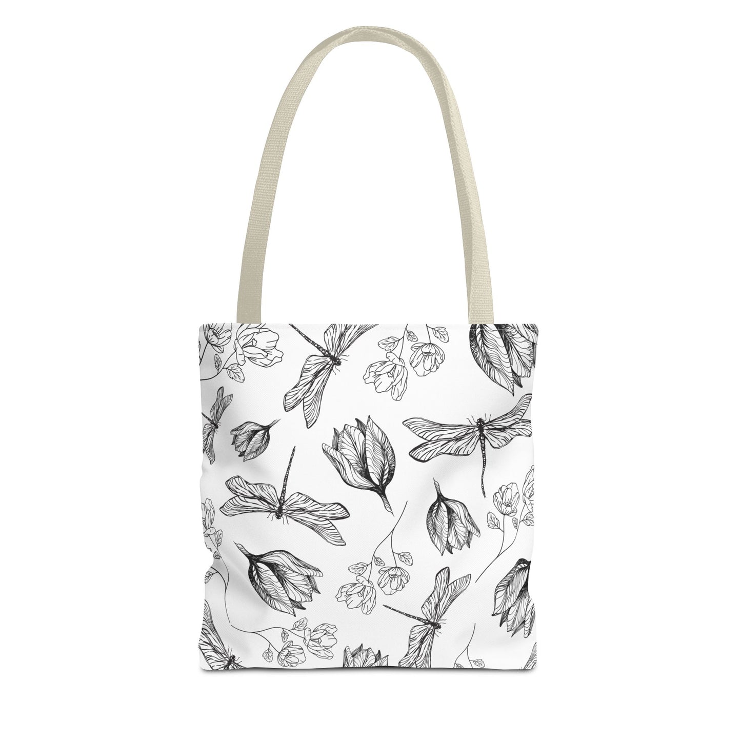 Dragonfly Floral Tote Bag