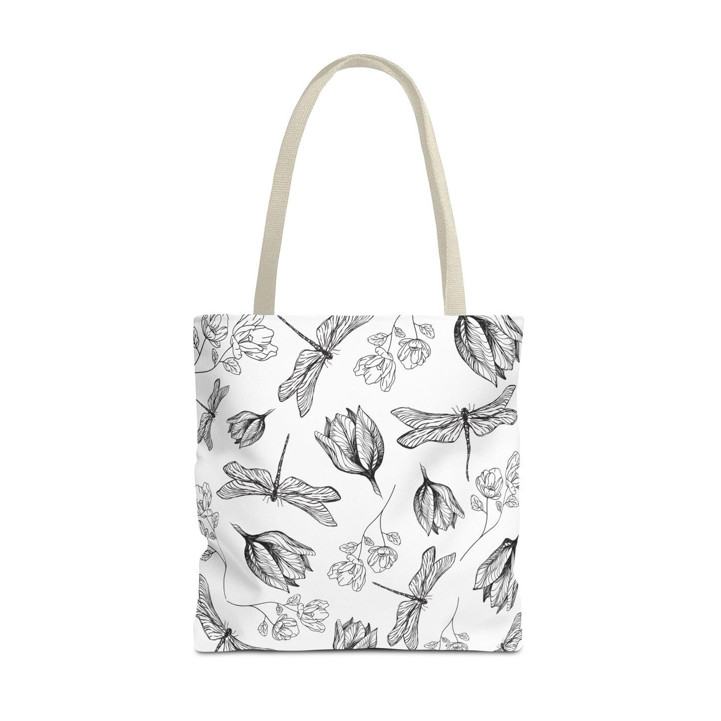 Dragonfly Floral Tote Bag