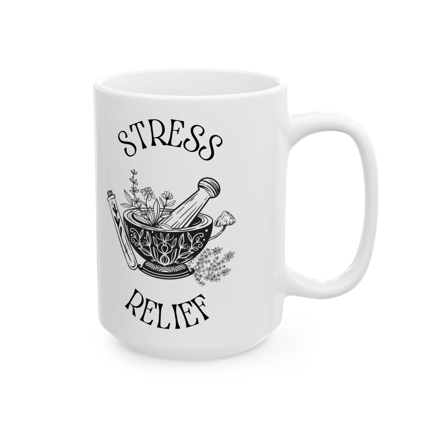 Stress Relief Ceramic Mug, (11oz, 15oz)