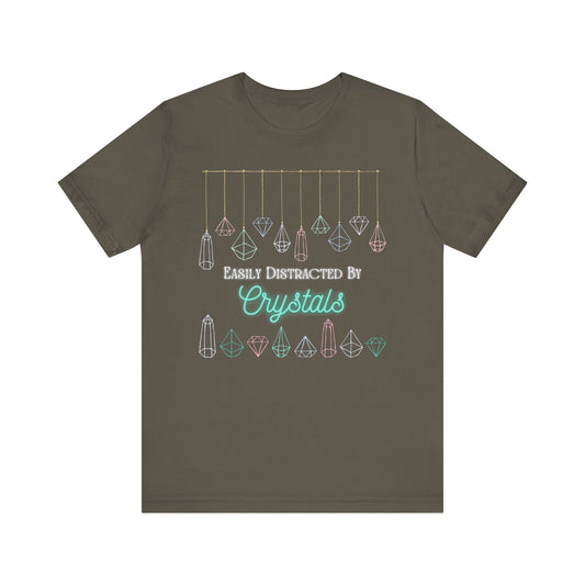 Distracted by Crystals Unisex Jersey Short Sleeve T-shirt