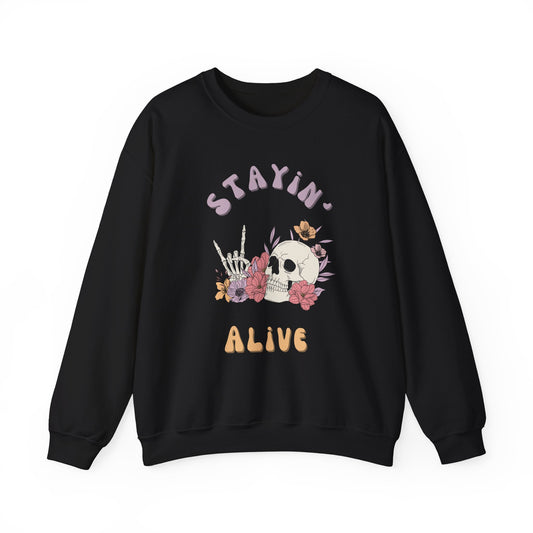 Stayin' Alive Unisex Heavy Blend™ Crewneck Sweatshirt